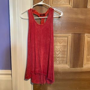 Faded Tunic Style Tank Top